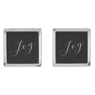 Stylish and Elegant Christmas "JOY" Cufflinks
