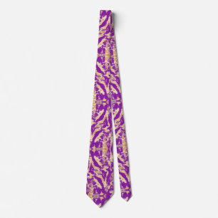 Stylish and Elegant Gold Marble Texture pattern Neck Tie