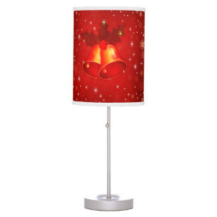 Stylish and Elegant Red Christmas Bells Table Lamp