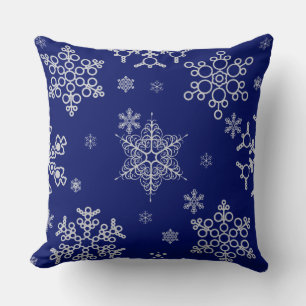 Stylish and Elegant Snowflake Pattern Throw Pillow