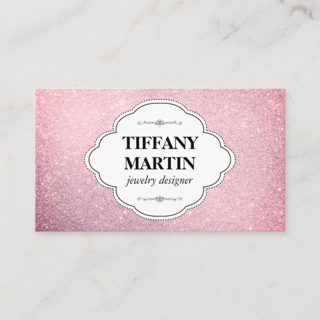 Stylish and Fancy Glitter Business Card (Front)