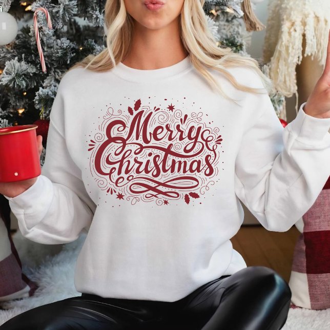 Stylish And Festive Merry Christmas Holiday  Sweatshirt (Stylish And Festive Merry Christmas Holiday Sweatshirt)