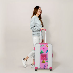 Stylish and Fun Monogram 80s Style Luggage