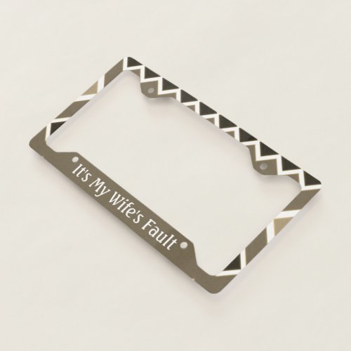 Stylish and Funny Typography License Plate Frame
