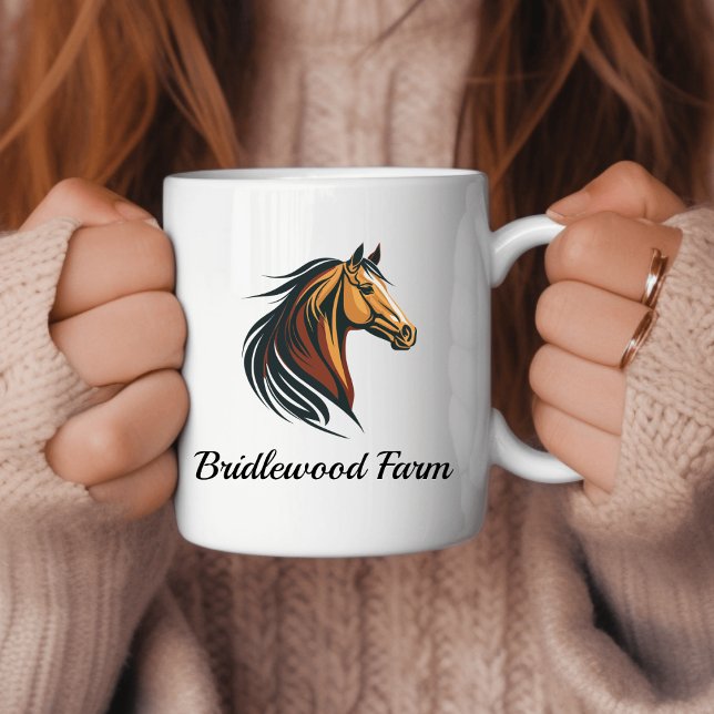 Stylish and Modern Brown Horse Head Coffee Mug (Creator Uploaded)