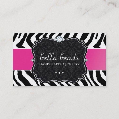 Stylish and Modern Zebra Print  Business Card