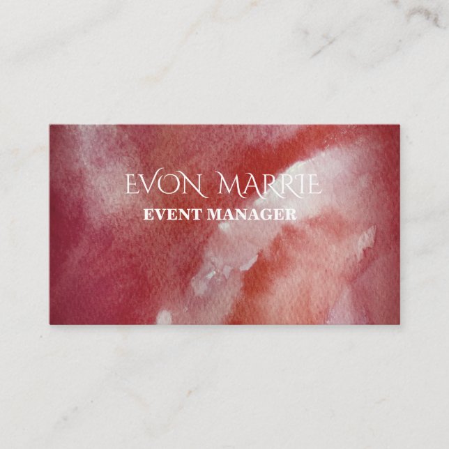 Stylish and Original Event Manager  Busines Card (Front)