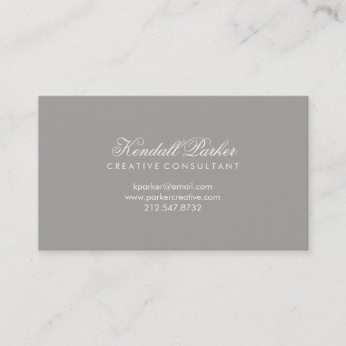 Stylish and Simple Deep Gray Business Card