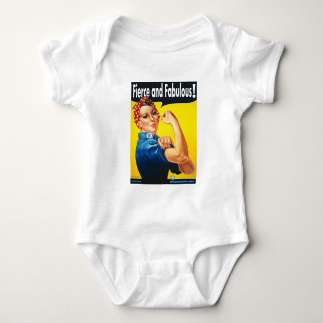 Stylish and Trendy Fierce and Fabulous Baby Bodysuit (Front)
