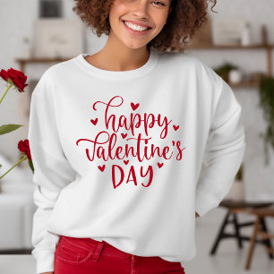 Stylish and Trendy Happy Valentine's Day In Red Sweatshirt