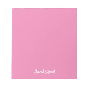 Stylish and Trendy Pink Minimalist Girly Notepad