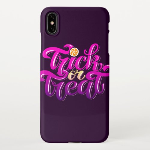 Stylish and Unique Design Trick or Treat  iPhone XS Max Case