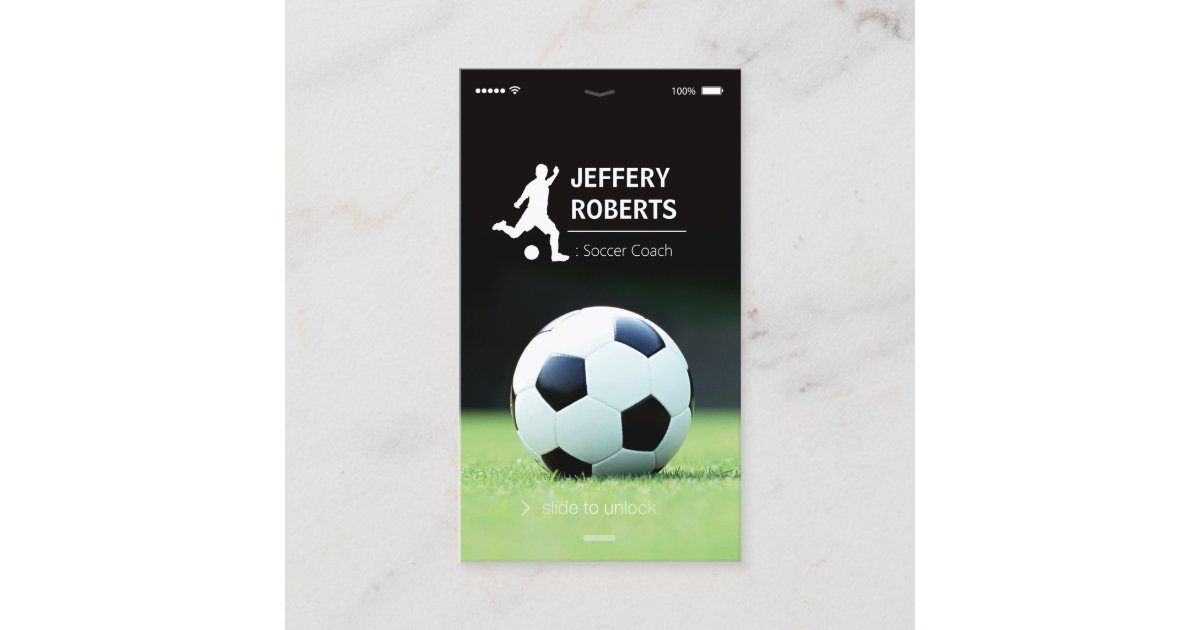 Stylish And Unique Soccer Coach Soccer Instructor Business Card Zazzle Com
