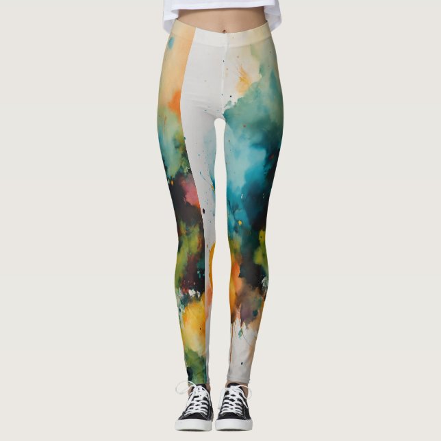 "Stylish and Vibrant: Explore our All-Over  Leggings (Front)