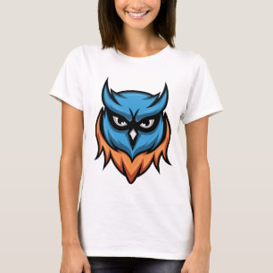Stylish Angry Owl Graphic Women’s T-Shirt 