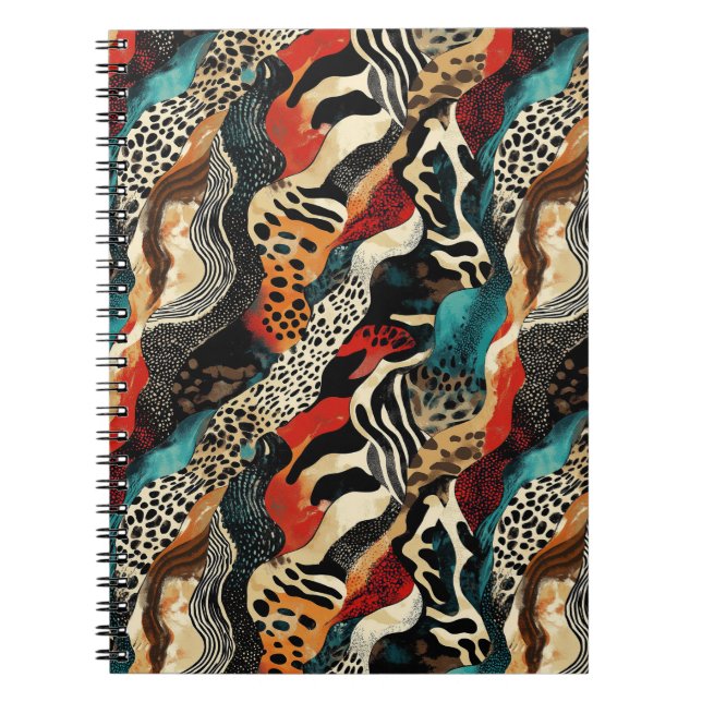Stylish Animal Print Fusion Design  Notebook (Front)