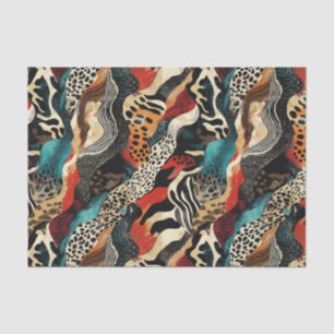 Stylish Animal Print Fusion Design Tissue Paper