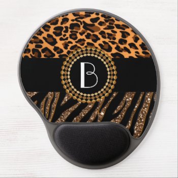 Stylish Animal Prints Zebra And Leopard Patterns Gel Mouse Pad by LuaAzul at Zazzle