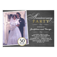 Stylish Anniversary Party Photo Invitation