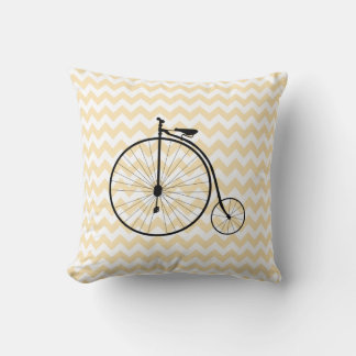 Stylish Antique Bicycle Accent Throw Pillow
