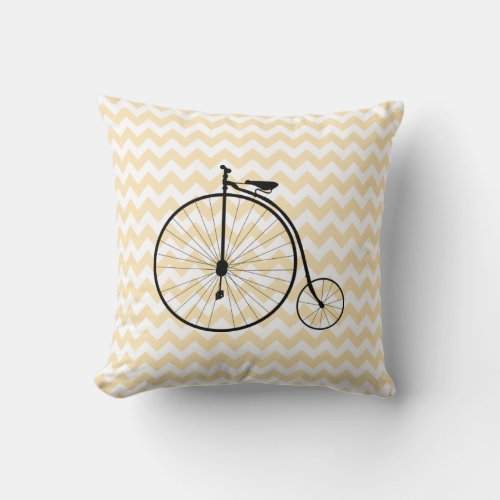 Stylish Antique Bicycle Accent Throw Throw Pillow