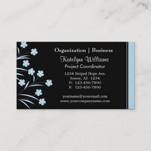 Stylish Appointment Flower Pattern Business Cards