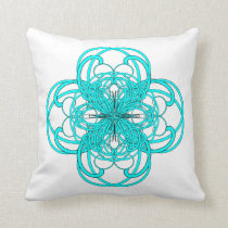 Stylish Aqua Scrollwork