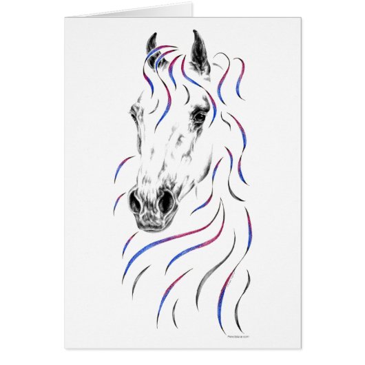 Stylish Arabian Horse Cards (Front)