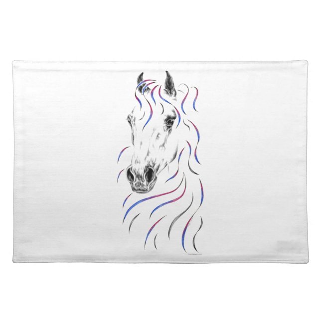 Stylish Arabian Horse Cloth Placemat (Front)