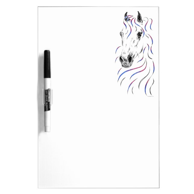 Stylish Arabian Horse Dry-Erase Board (Front)