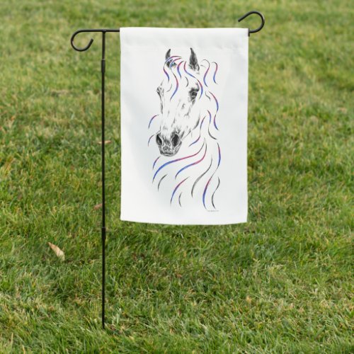 Stylish Arabian Horse Garden Flag