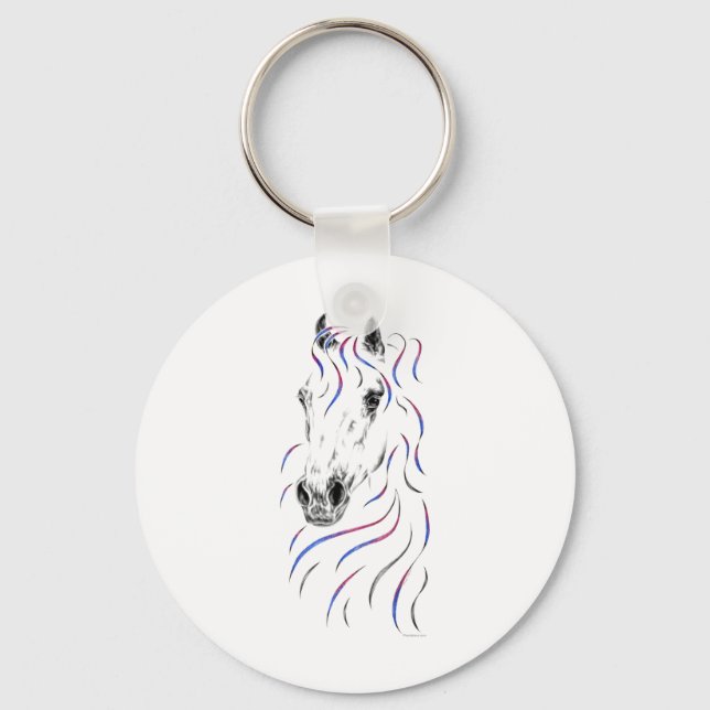 Stylish Arabian Horse Keychain (Front)