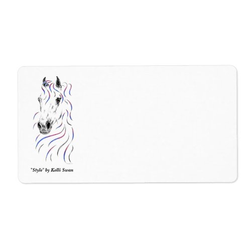 Stylish Arabian Horse Label