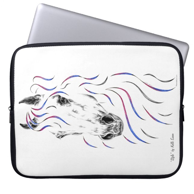 Stylish Arabian Horse Laptop Sleeve (Front)
