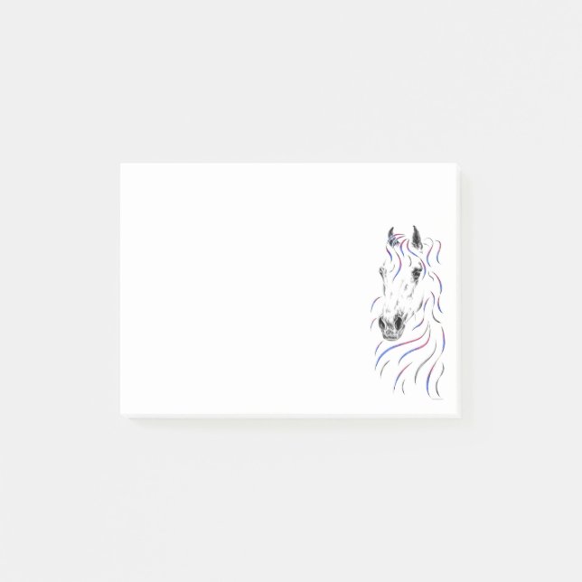 Stylish Arabian Horse Post-it Notes (Front)