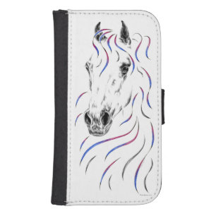 Stylish Arabian Horse Wallet Phone Case For Samsung Galaxy S4