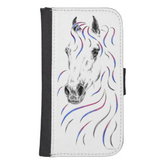 Stylish Arabian Horse Wallet Phone Case For Samsung Galaxy S4