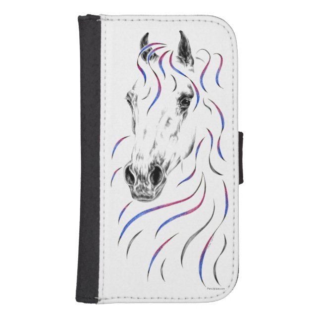 Stylish Arabian Horse Samsung Galaxy Wallet Case (Front)