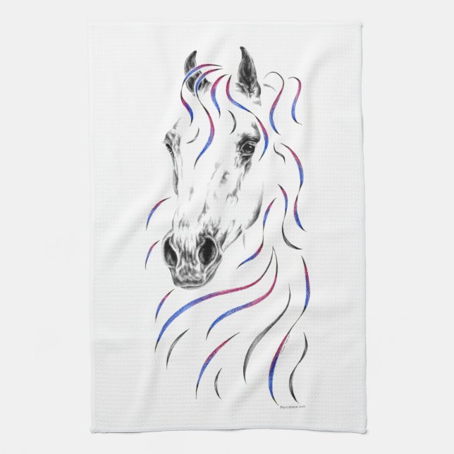 Stylish Arabian Horse Towel (Vertical)