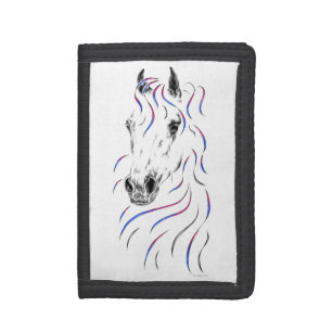 Stylish Arabian Horse Tri-fold Wallet