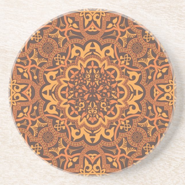 Stylish arabic ornament drink coaster (Front)