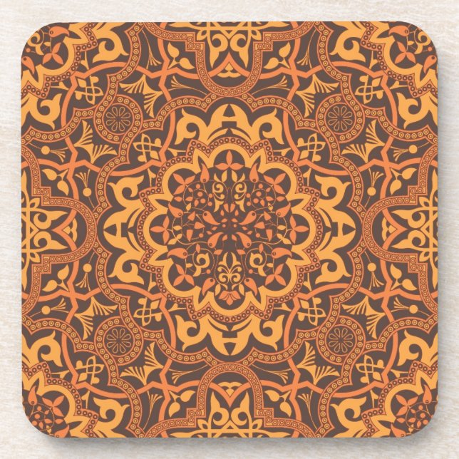 Stylish arabic ornament drink coaster (Front)