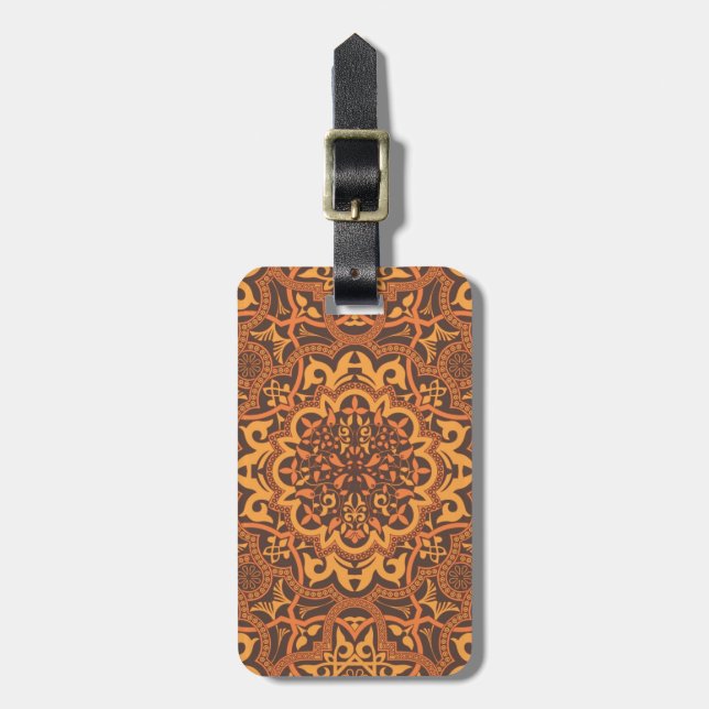 Stylish arabic ornament luggage tag (Front Vertical)