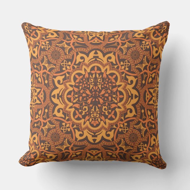 Stylish arabic ornament throw pillow (Front)