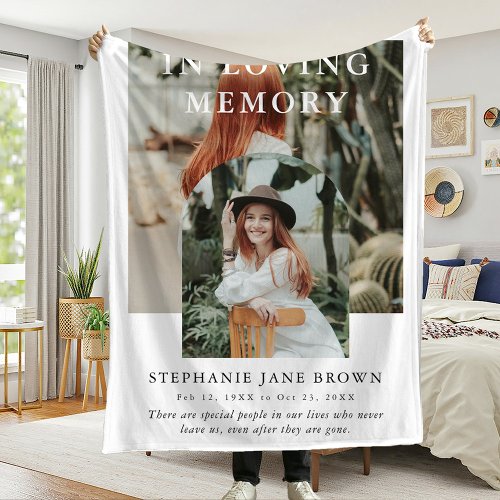 Stylish Arch Photo Collage In Loving Memory