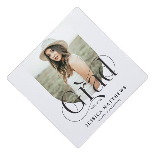 Stylish Arch Photo Graduation Cap Topper