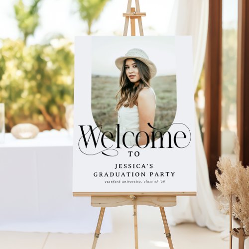 Stylish Arch Photo Graduation Party Welcome Sign