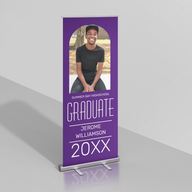 Stylish Arch Photo Graduation Retractable Banner (Creator Uploaded)
