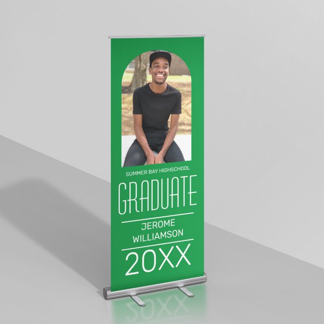 Stylish Arch Photo Graduation Retractable Banner (Creator Uploaded)