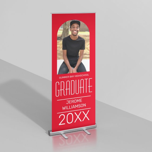 Stylish Arch Photo Graduation Retractable Banner (Creator Uploaded)